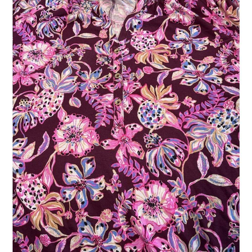 Lilly Pulitzer Amarena Cherry Tropical With A Twist Norris Button Print Dress XL - Picture 5 of 13